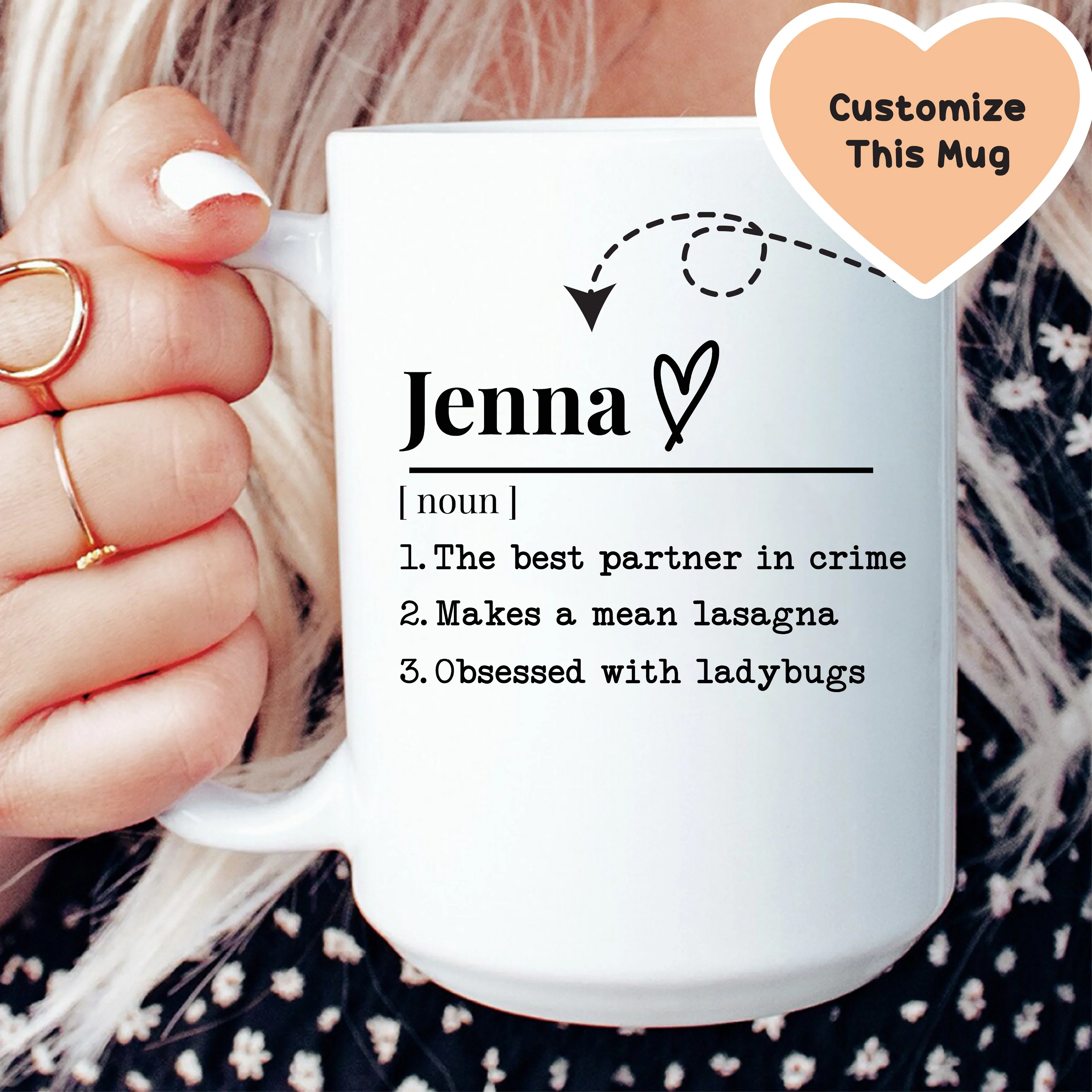 Personalized Name Definition Mug - WonderingCloth