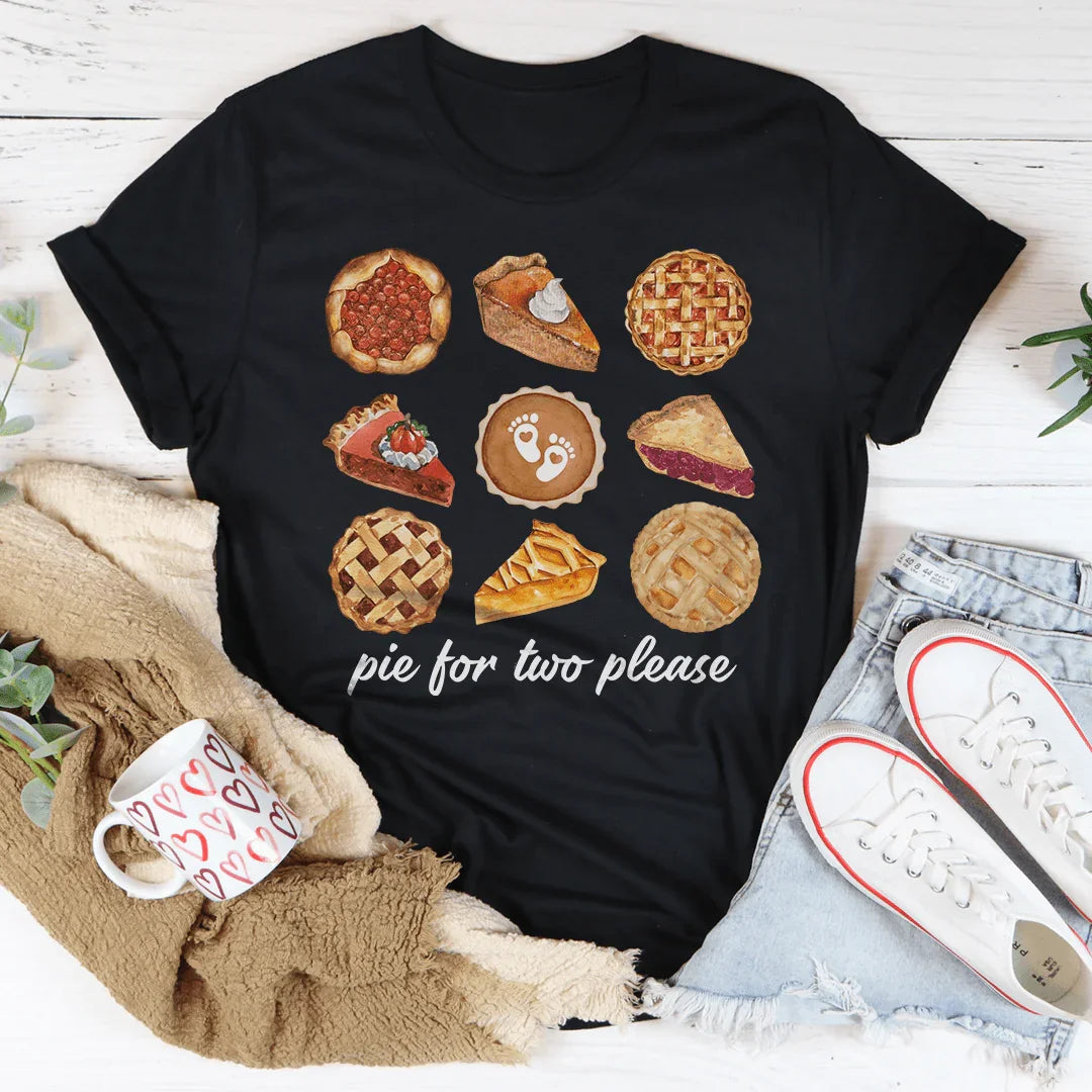 Pie For Two Please Pregnancy Tee - WonderingCloth