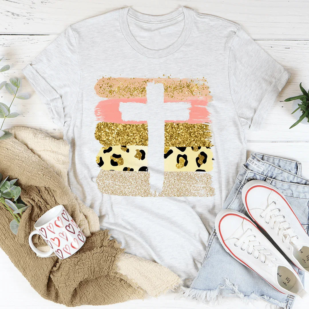 Pink Cross Tee - WonderingCloth