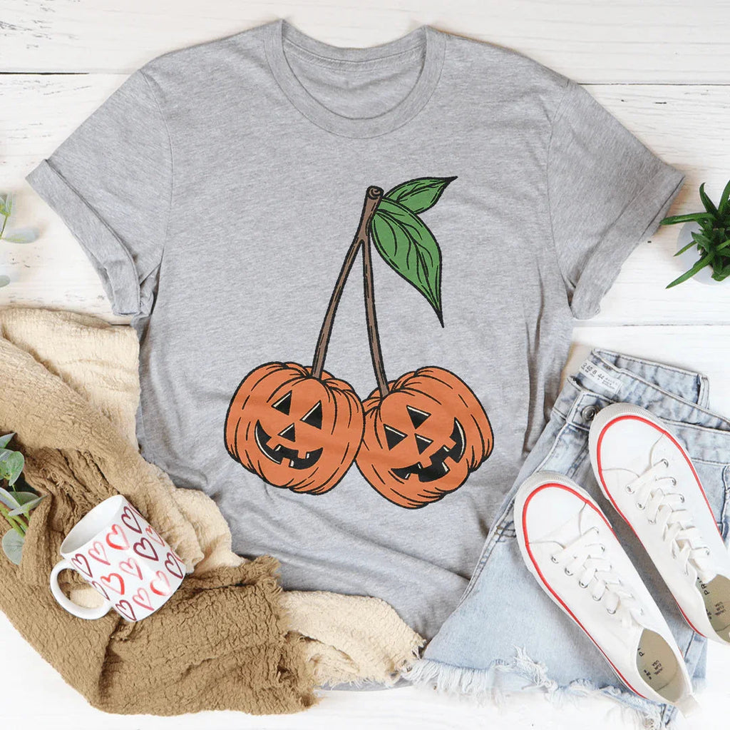 Pumpkin Cherries Tee - WonderingCloth