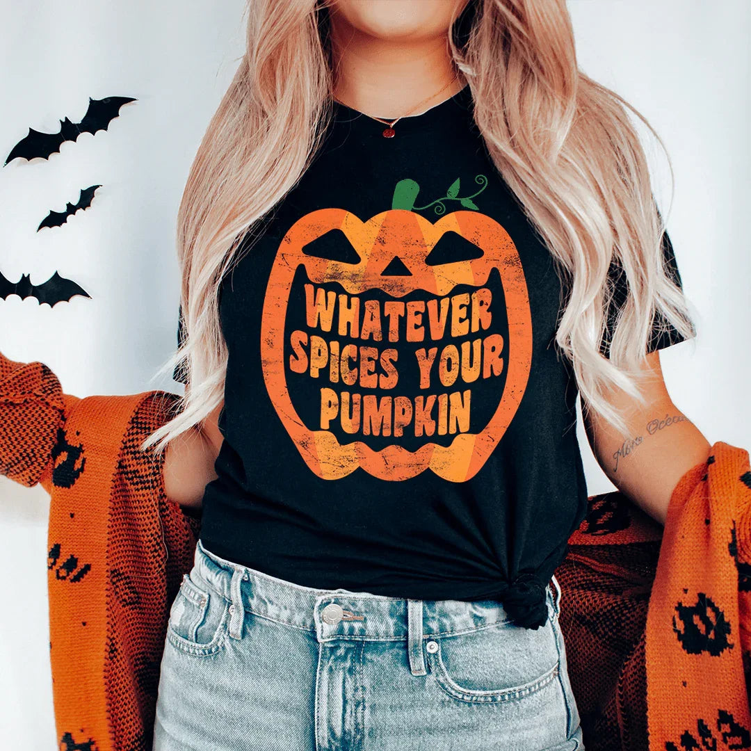 Pumpkin Face Tee - WonderingCloth