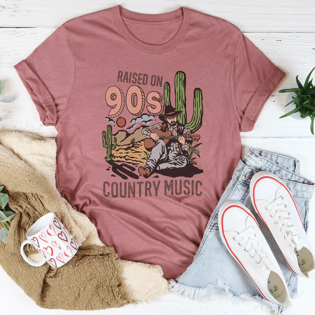 Raised On Country Music Tee - WonderingCloth