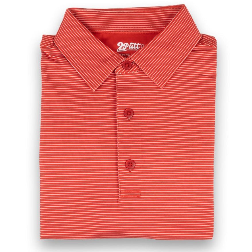 Red Stripe Men's Polo - WonderingCloth