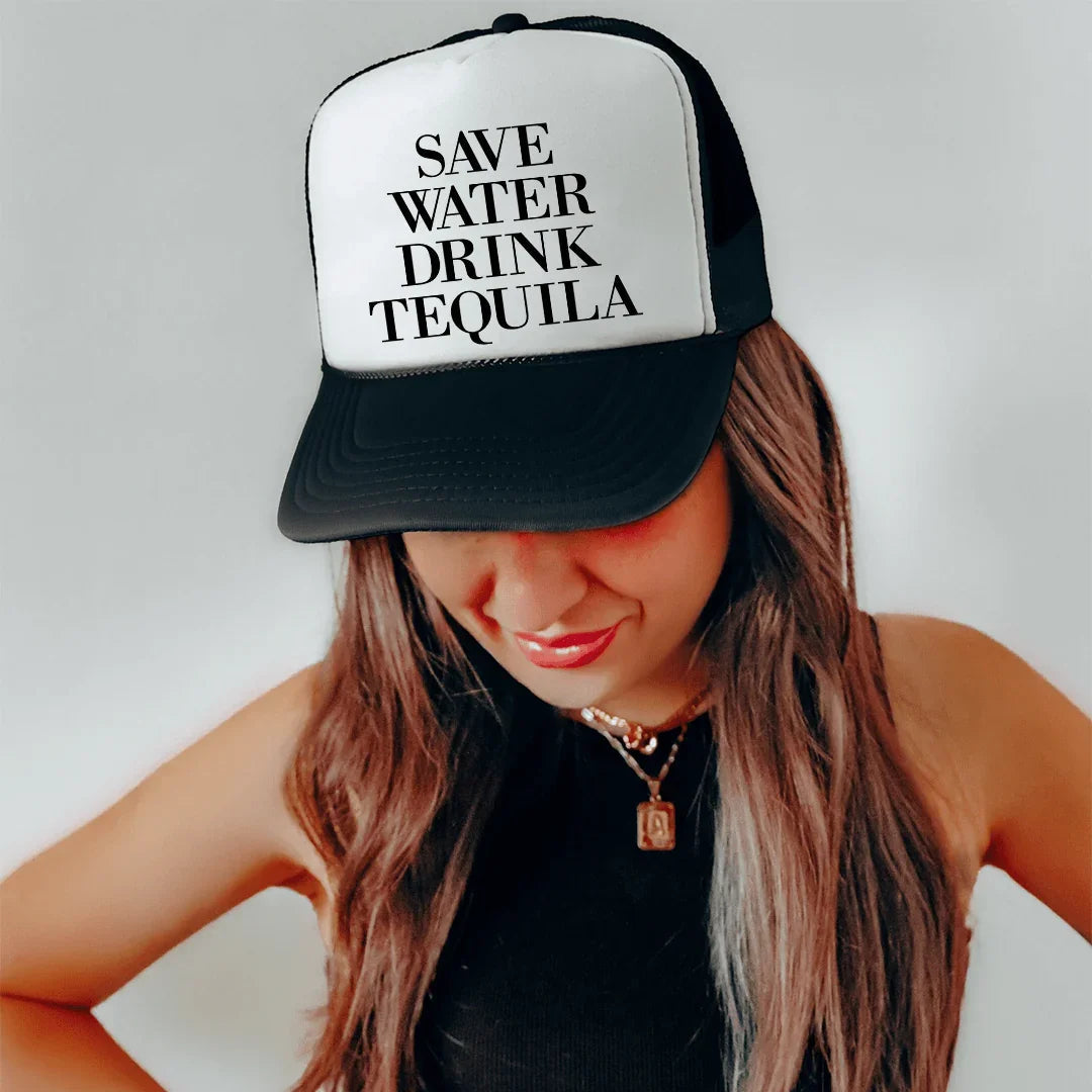 Save Water Drink Tequila Trucker Hat - WonderingCloth