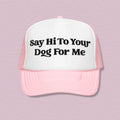 Say Hi To Your Dog For Me Trucker Hat - WonderingCloth