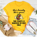 She's Beauty She's Grace She Stuffs A Burrito In Her Face Tee - WonderingCloth