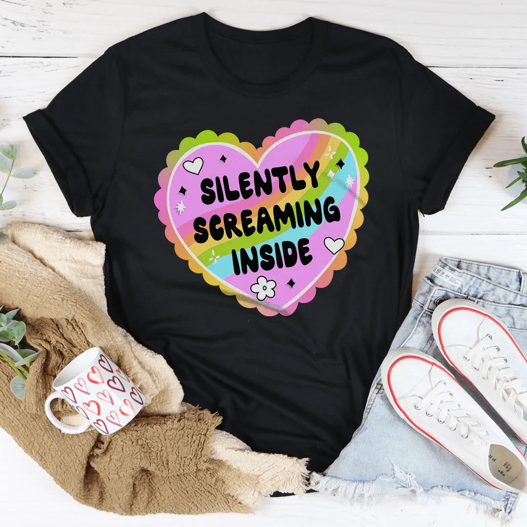 Silently Screaming Inside Tee - WonderingCloth