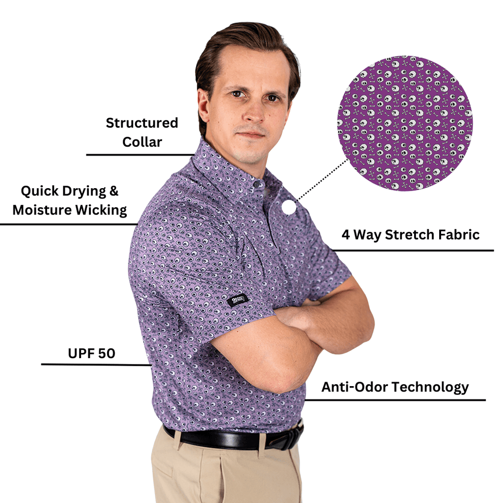 Skull and Bones Men's Polo - WonderingCloth