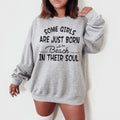 Some Girls Are Just Born With The Beach In Their Soul Sweatshirt - WonderingCloth