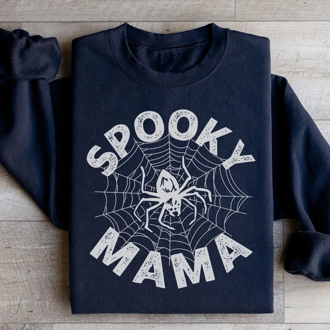 Spooky Mama Spider Web Sweatshirt - WonderingCloth