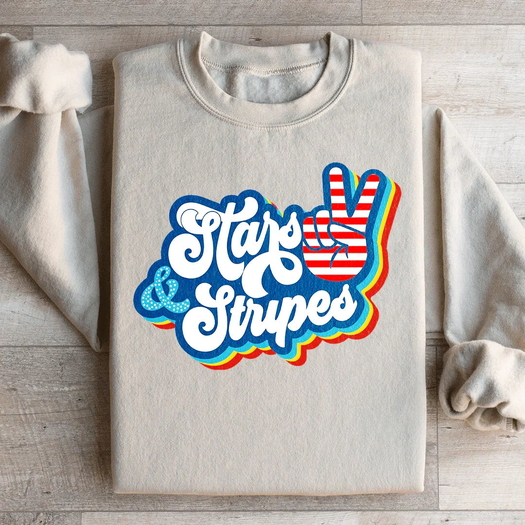 Stars & Stripes Sweatshirt - WonderingCloth