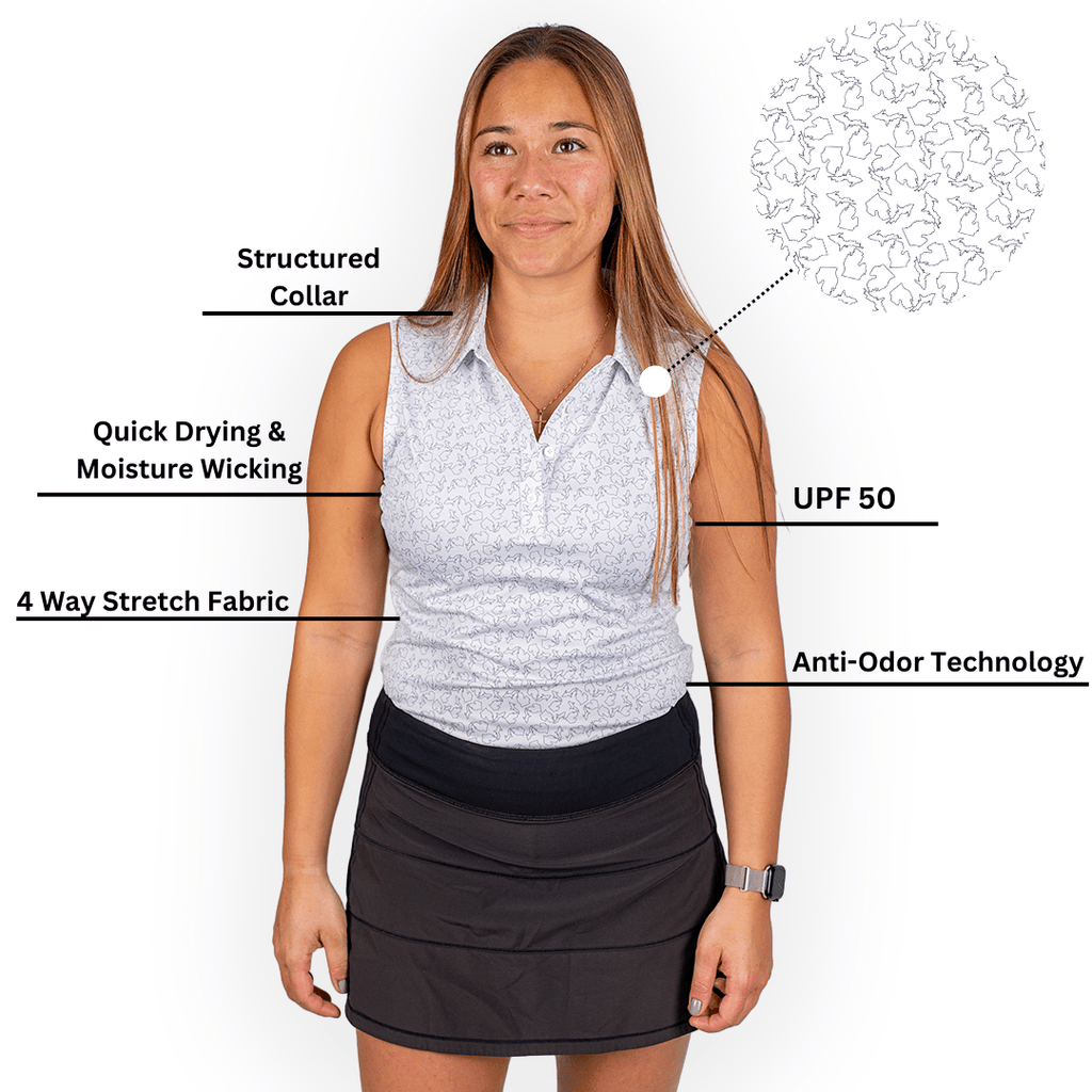 State of Michigan Women's Polo (Sleeveless) - WonderingCloth