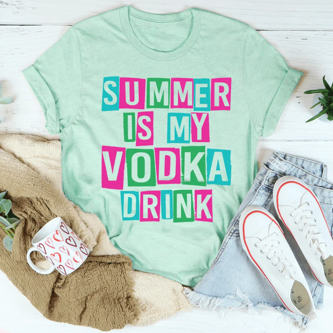 Summer Is My Vodka Drink Tee - WonderingCloth