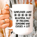 Sunflower Aunt Ceramic Mug 15 oz - WonderingCloth