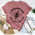 Sunflower Soul & Rock N Roll Eyes Tee - WonderingCloth