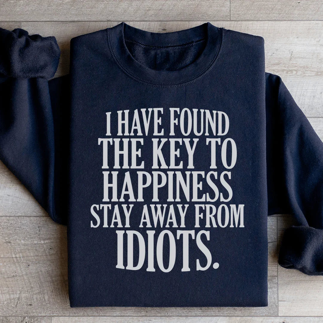 The Key To Happiness Sweatshirt - WonderingCloth