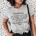The Thoughts In My Head Get So Bored Tee - WonderingCloth