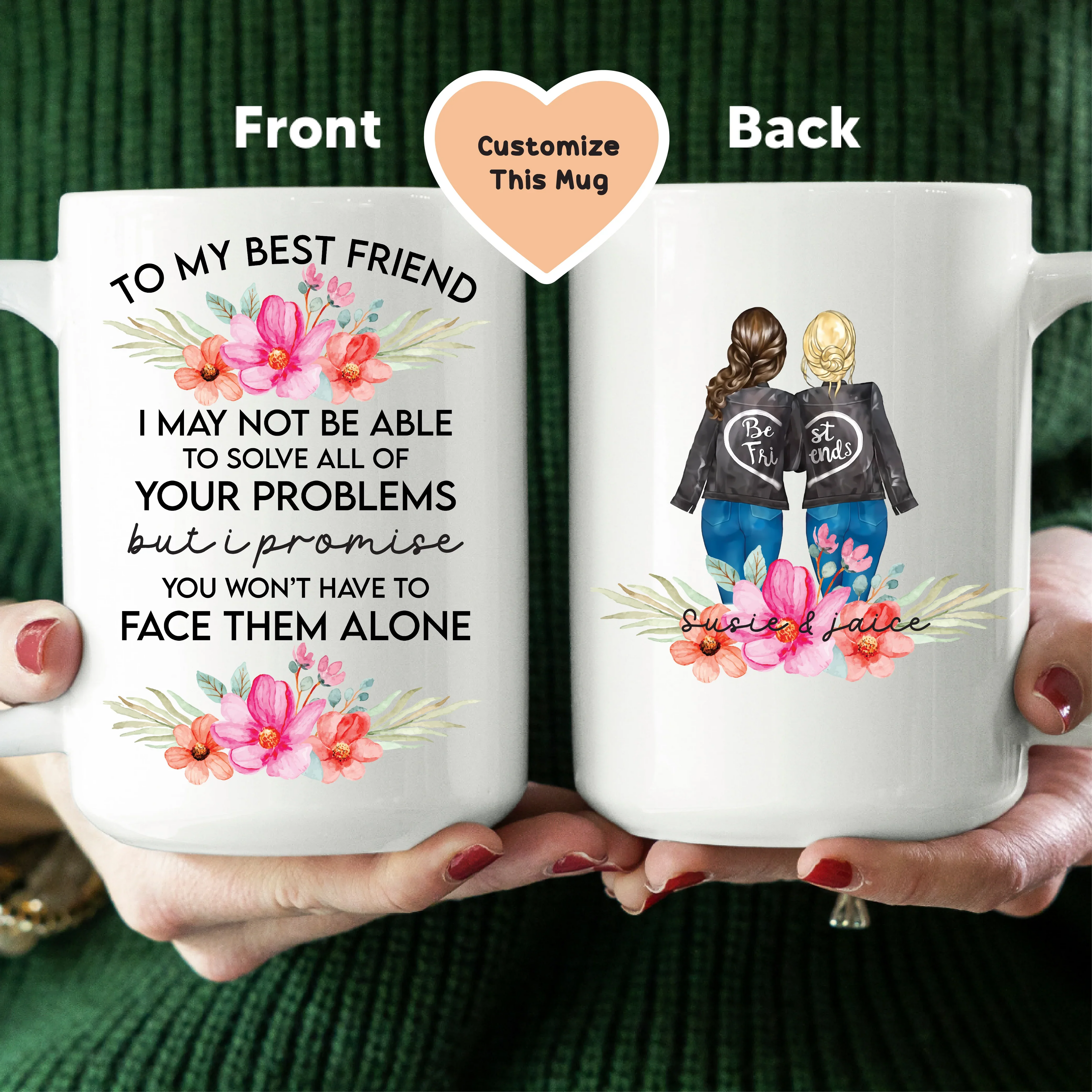 To My Best Friend Custom Mug - WonderingCloth