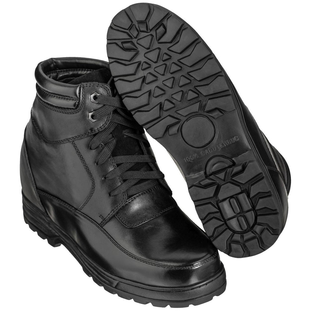 CALDEN Military-Style Leather Boots - 5.2 Inches - K881801 - WonderingCloth