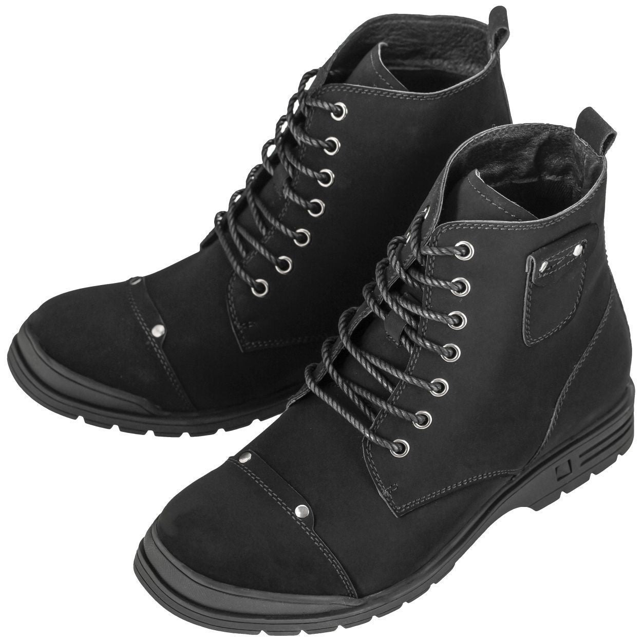 CALDEN - K18135 - 3.2 Inches Taller (Nubuck Black) - WonderingCloth