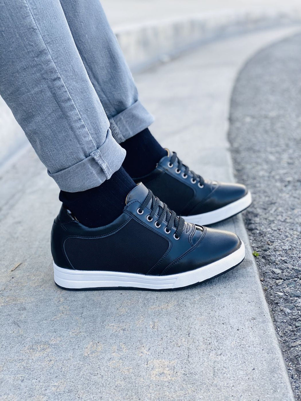 TOTO A53272 - 3.2-Inch Taller Men's Elevator Sneakers - WonderingCloth