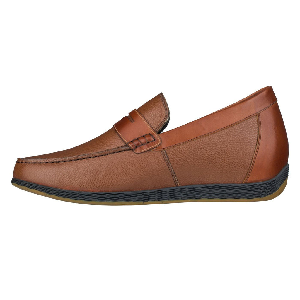 CALTO Lightweight Brown Penny Loafers - 2.4 Inches - S1092 - WonderingCloth