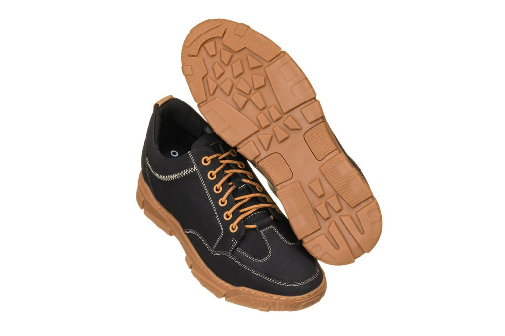 CALTO - K8025 - 2.8 Inches Taller (Black) - Hiking Style - WonderingCloth