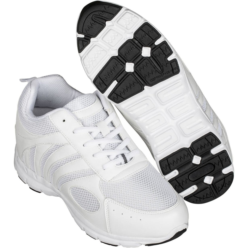 CALTO Light White Elevator Sneakers - Three Inches - G3303 - WonderingCloth