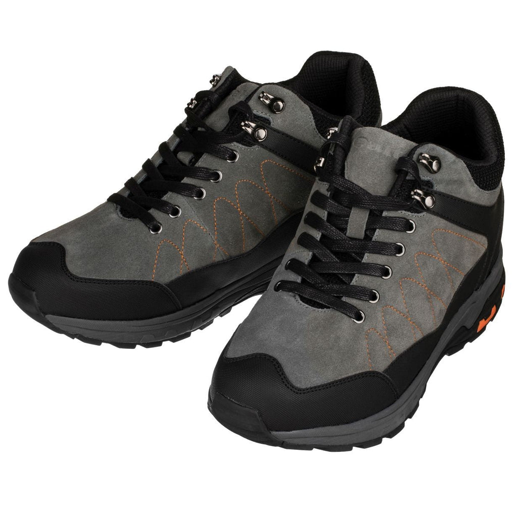 CALTO - H75472 - 3.2 Inches Taller (Grey) - Hiking Style Boots - WonderingCloth