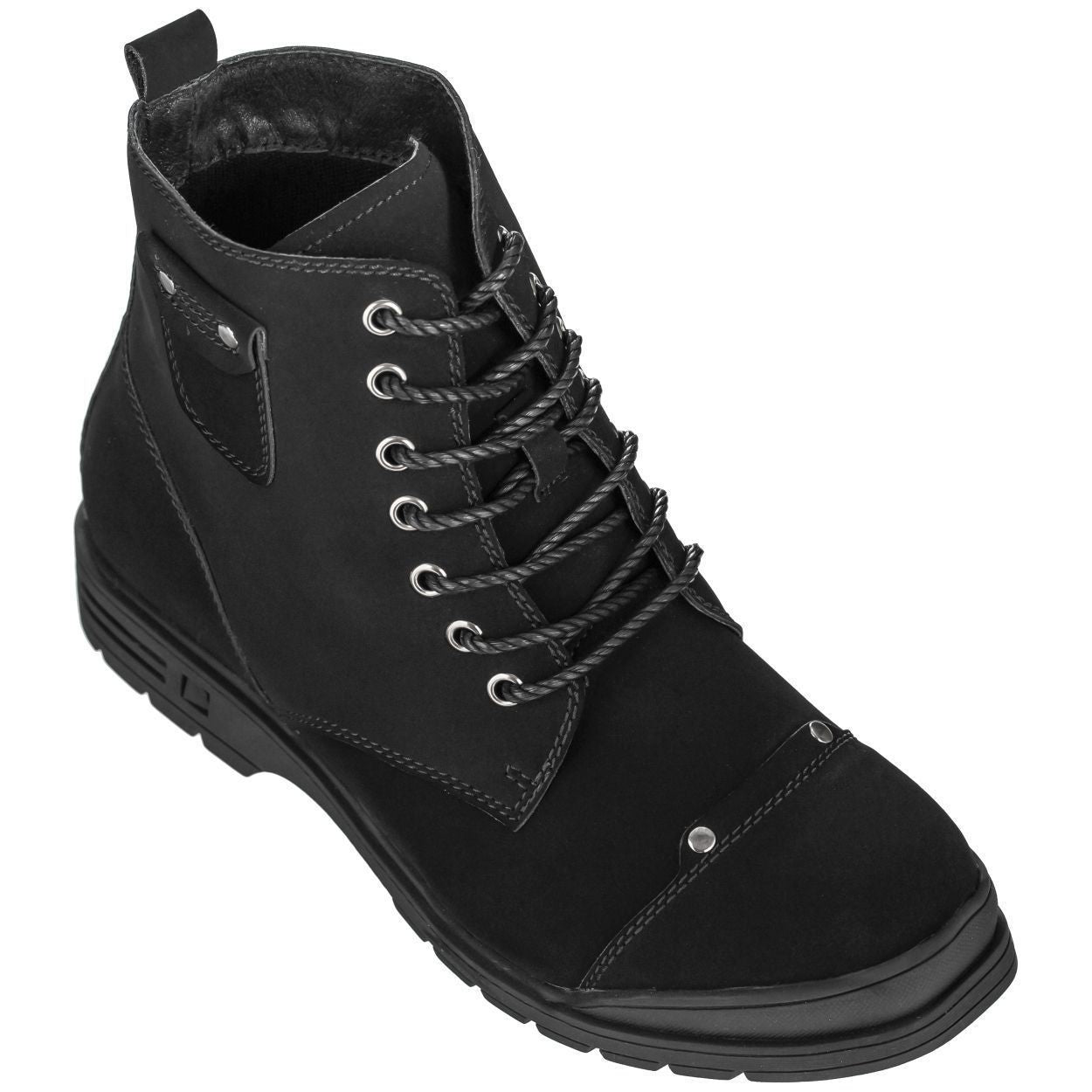 CALDEN - K18135 - 3.2 Inches Taller (Nubuck Black) - WonderingCloth
