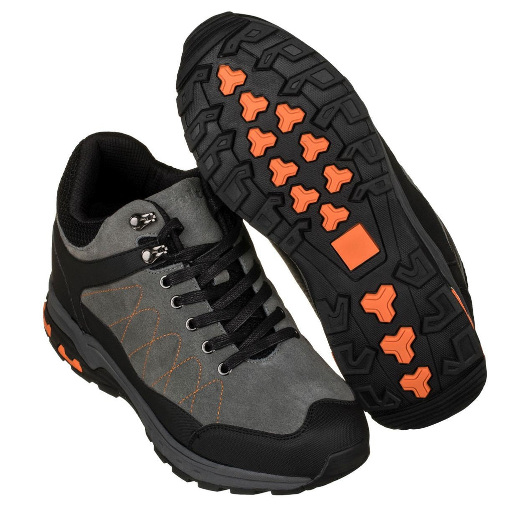 CALTO - H75472 - 3.2 Inches Taller (Grey) - Hiking Style Boots - WonderingCloth