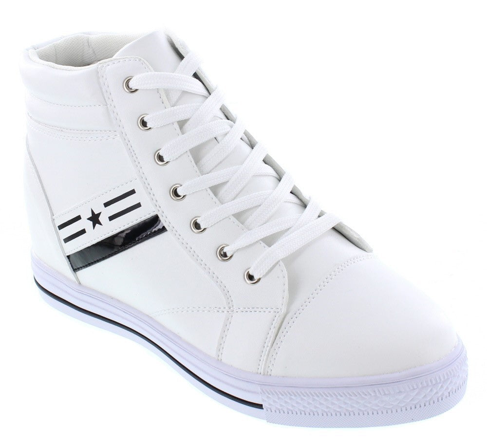 CALDEN High-Top Elevator Sneakers - Three Inches - K107222 - WonderingCloth