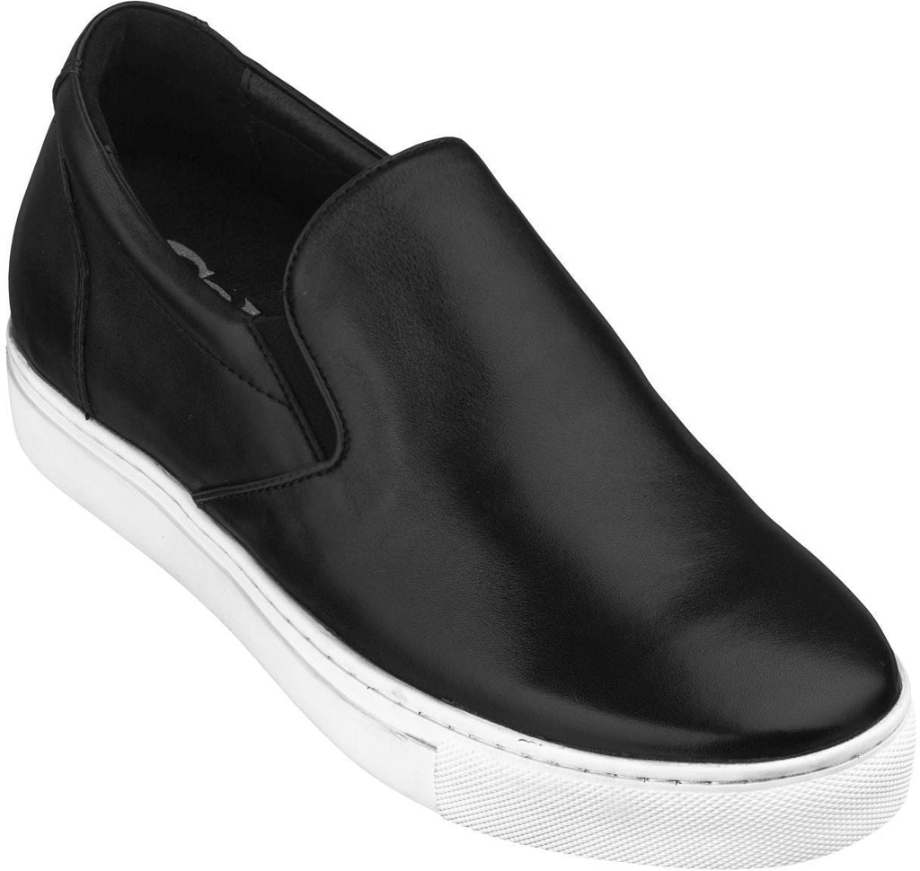 CALTO - T1021 - 2.4 Inches Taller (Black) Nappa Leather - Lightweight - WonderingCloth