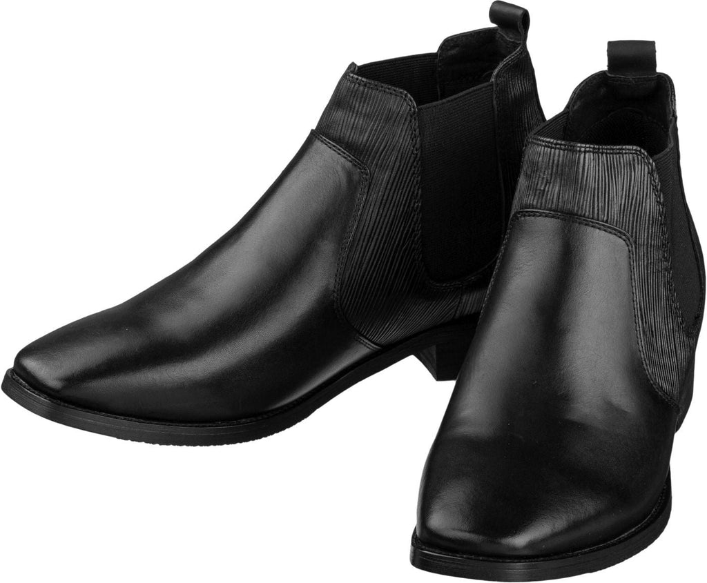 CALTO Black Leather Chelsea Boots - 3 Inches - T54021 - WonderingCloth