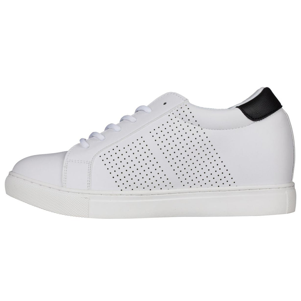 CALTO 2.6-Inch Taller White Elevator Sneakers H0833 - WonderingCloth