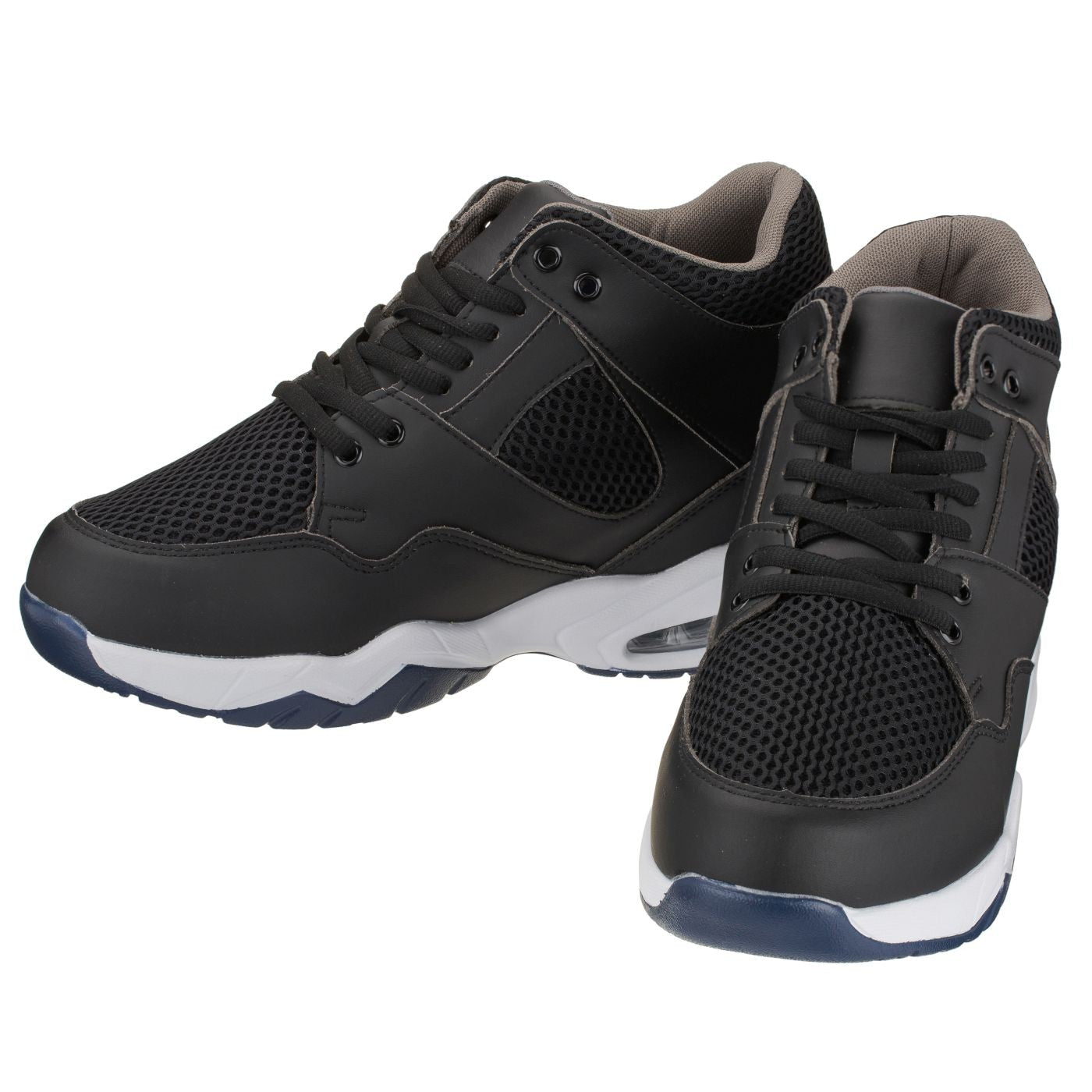 CALTO Black Elevator Sneakers - 3.4 Inches - H329082 - WonderingCloth
