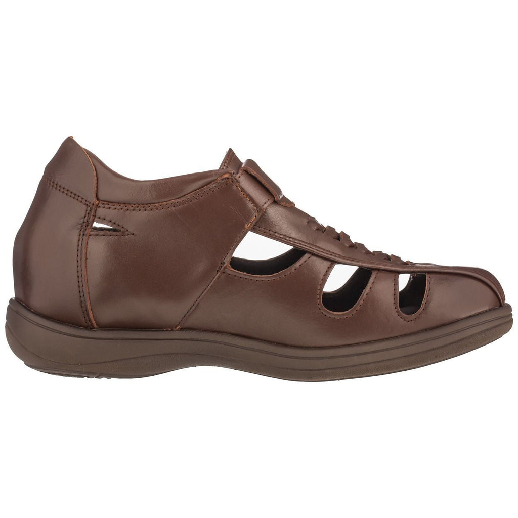 TOTO - G13072 - 3.2 Inches Taller (Cordovan Dark Brown) Braided Sandals - Super Lightweight - WonderingCloth