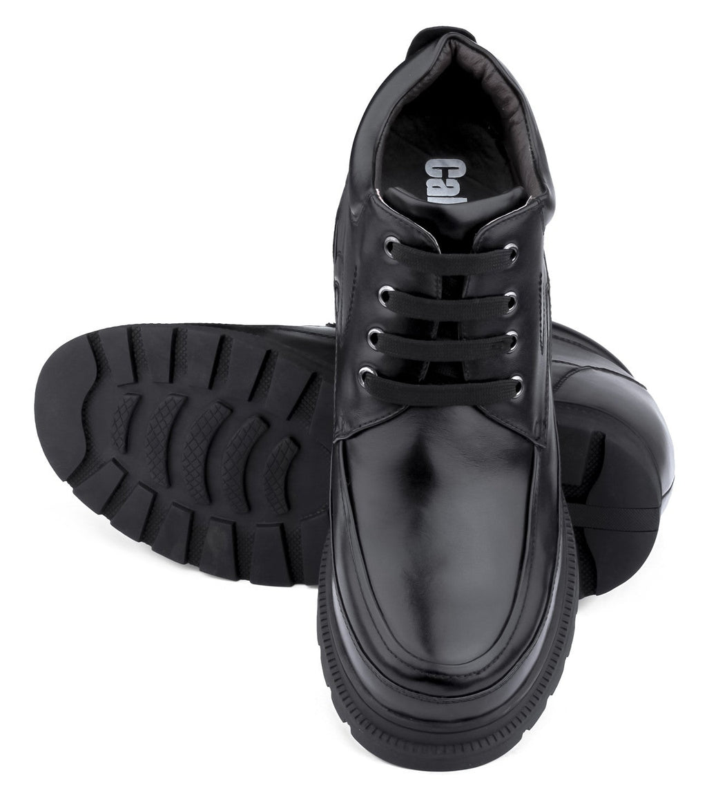 CALDEN Leather Elevator Boots - 5.2 Inches - K511615 - WonderingCloth