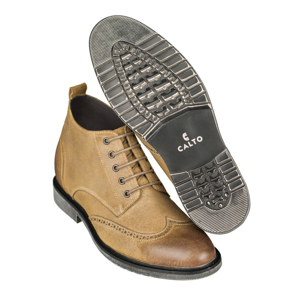 CALTO - S3652 - 3.0 Inches Taller (Light Brown) - Lightweight - WonderingCloth