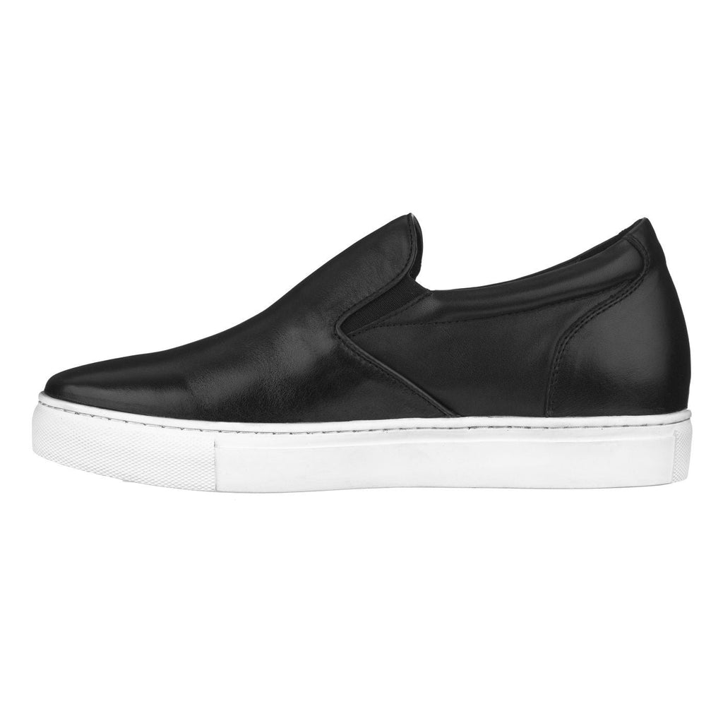 CALTO - T1021 - 2.4 Inches Taller (Black) Nappa Leather - Lightweight - WonderingCloth