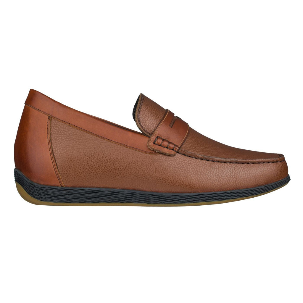 CALTO Lightweight Brown Penny Loafers - 2.4 Inches - S1092 - WonderingCloth