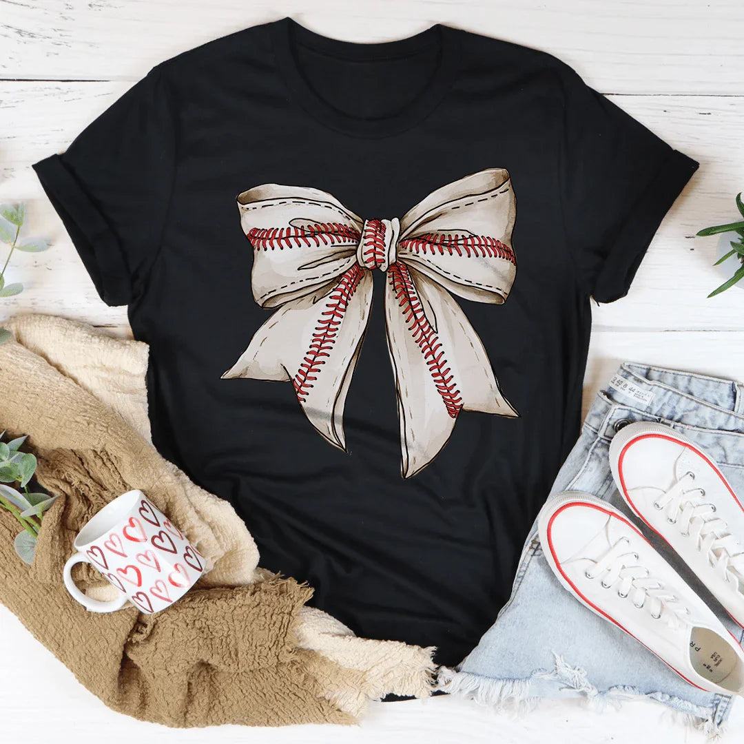 Vintage Bow Baseball Tee - WonderingCloth