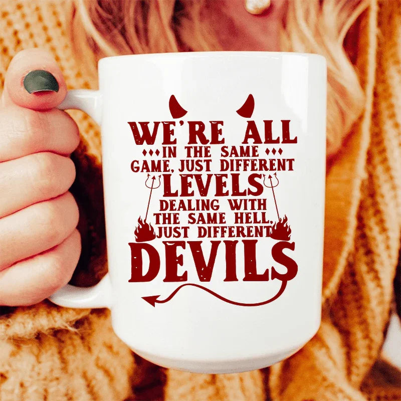 We're All In The Same Game Ceramic Mug 15 oz - WonderingCloth