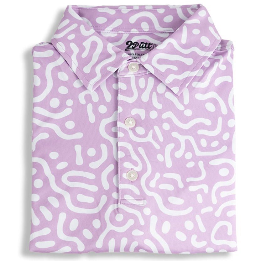 Wrong Fairway Men's Polo (Lavender) - WonderingCloth