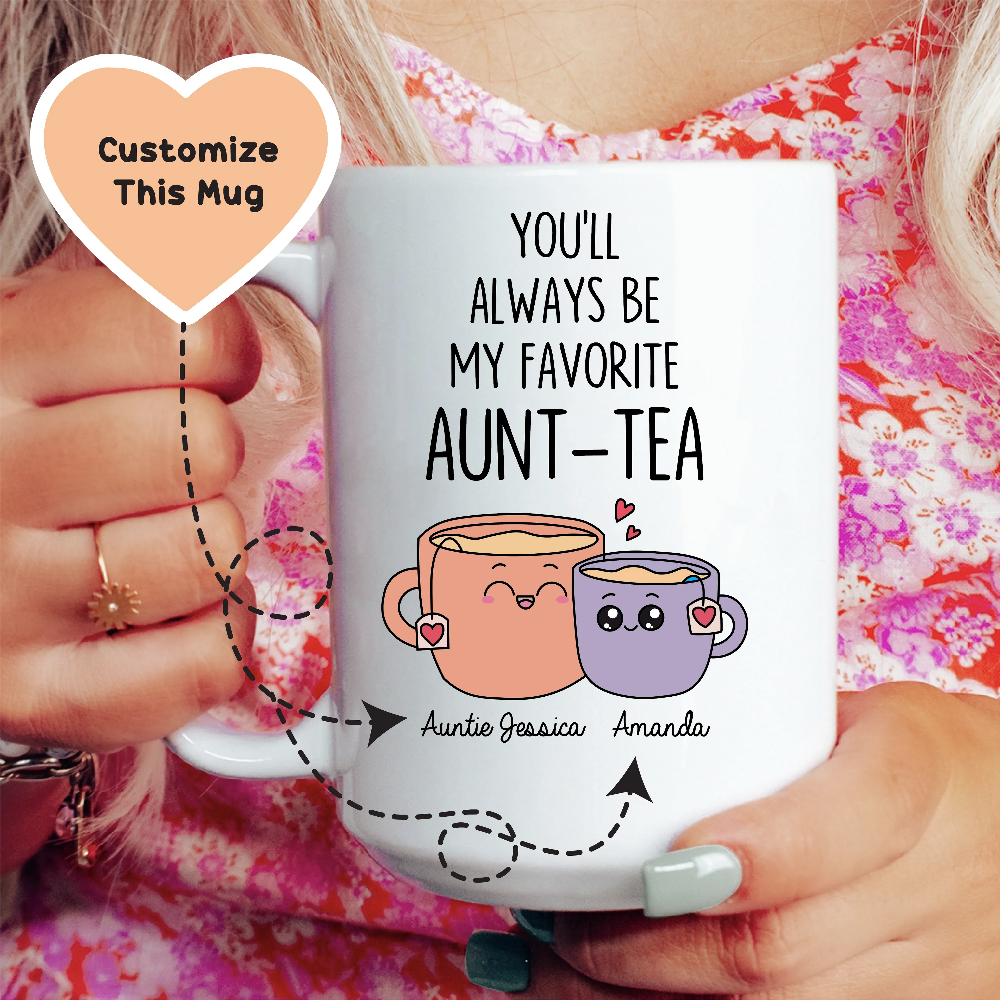 You'll Always Be My Favorite Aunt-Tea Custom Mug - WonderingCloth